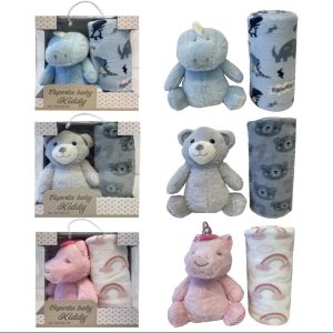 COPERTA PER NEONATO CON PELUCHE