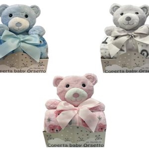 COPERTA PER NEONATO CON ORSETTO