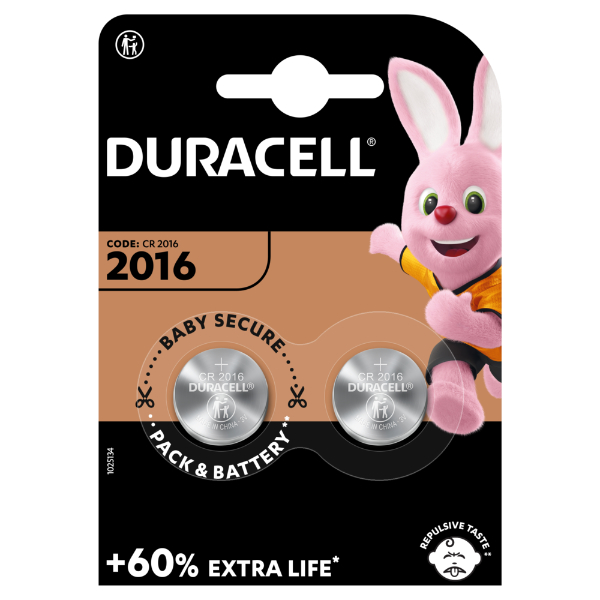 DURACELL LITHIUM 2016 x 2