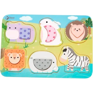 Puzzle a incastro in legno Animali e forme