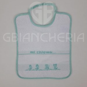 SET 3 BAVAGLIE VERDE NEONATO