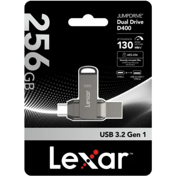 Lexar JUMPDRIVE Dual Drive USB C + A D400 256 GB