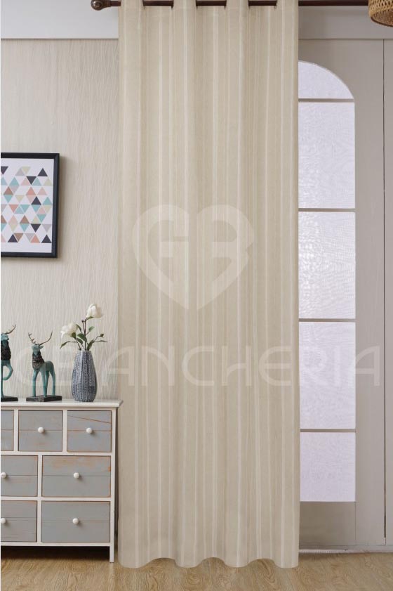 TENDA PRESTON ANELLI IN ALLUMINIO BEIGE 140×290