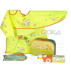 Set valigetta creatività Kit creativo con grembiule per le attività