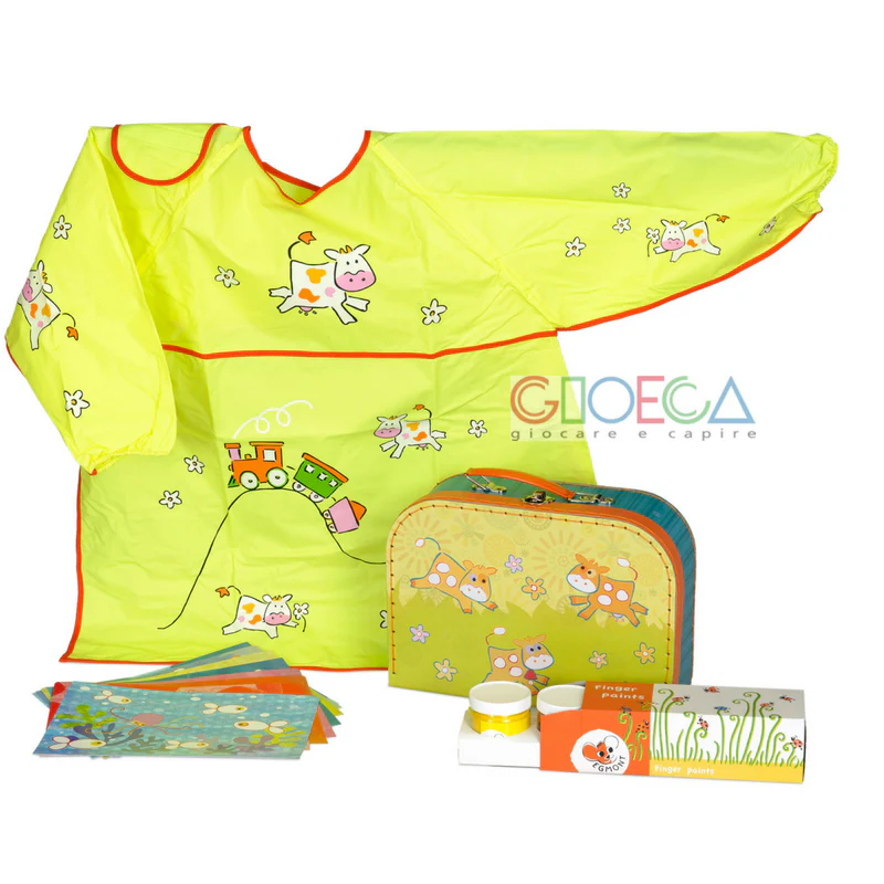 Set valigetta creatività Kit creativo con grembiule per le attività