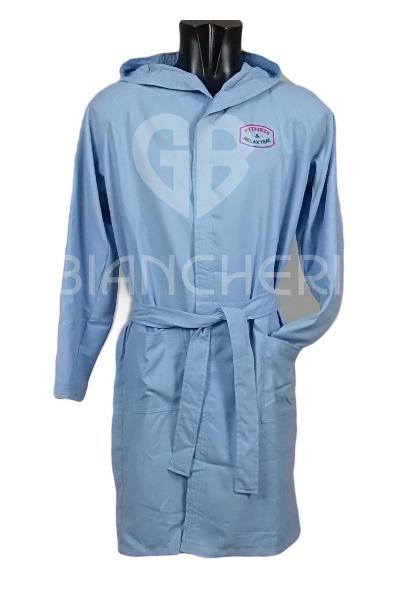 ACCAPPATOIO CON CAPPUCCIO ADULTO AZZURRO