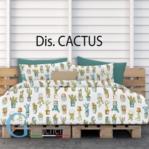 COMPLETO LETTO CACTUS IN COTONE