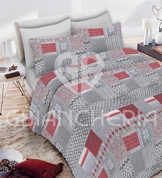 COPRIPIUMINO PATCH ROSSO IN 100% COTONE