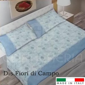 COMPLETO LETTO FIORI DI CAMPO  FLANELLA