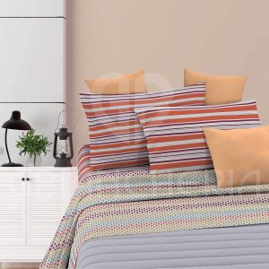 COMPLETO LETTO STAMPATO MALINDI ROSSO