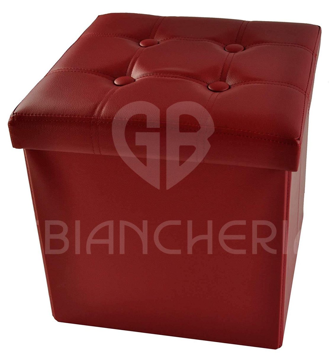 POUF CONTENITORE ECOPELLE BORDEAUX