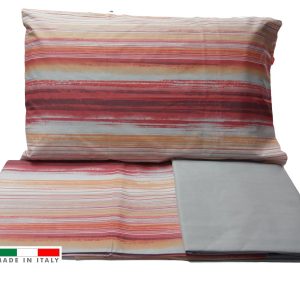 COMPLETO LETTO RIGA ARANCIO IN COTONE
